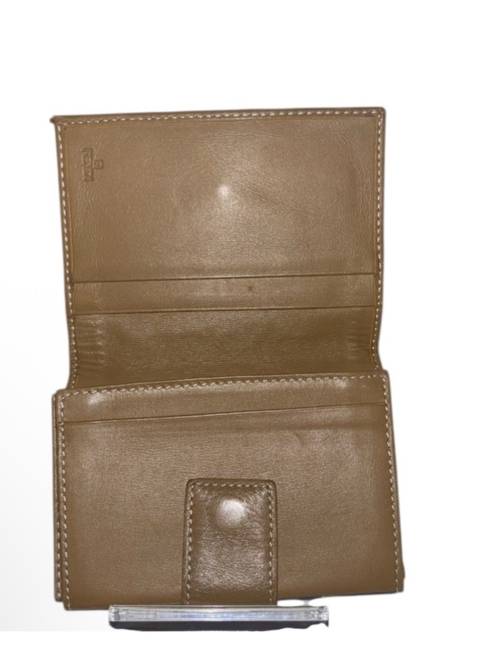 Fendi Beige Brown FF Monogram Canvas Snap Wallet - Picture 2 of 7